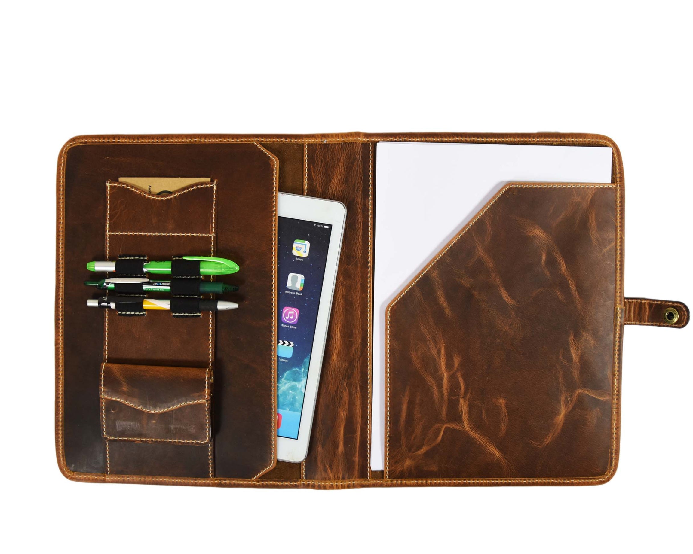 Tolredo Leather Travel Organizer - Caramel Brown