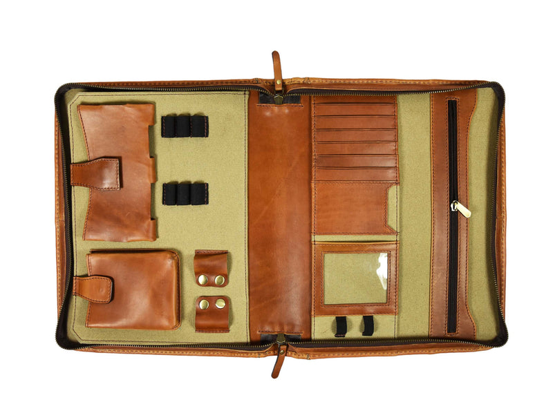 Tolredo Leather Travel Organizer - Tawny Brown