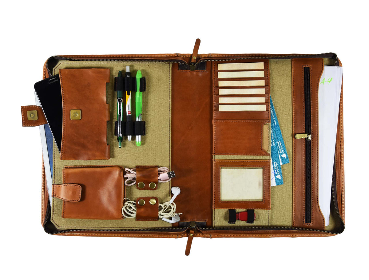 Tolredo Leather Travel Organizer - Tawny Brown