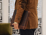 Caraquet Leather Travel Organizer -  Walnut Brown