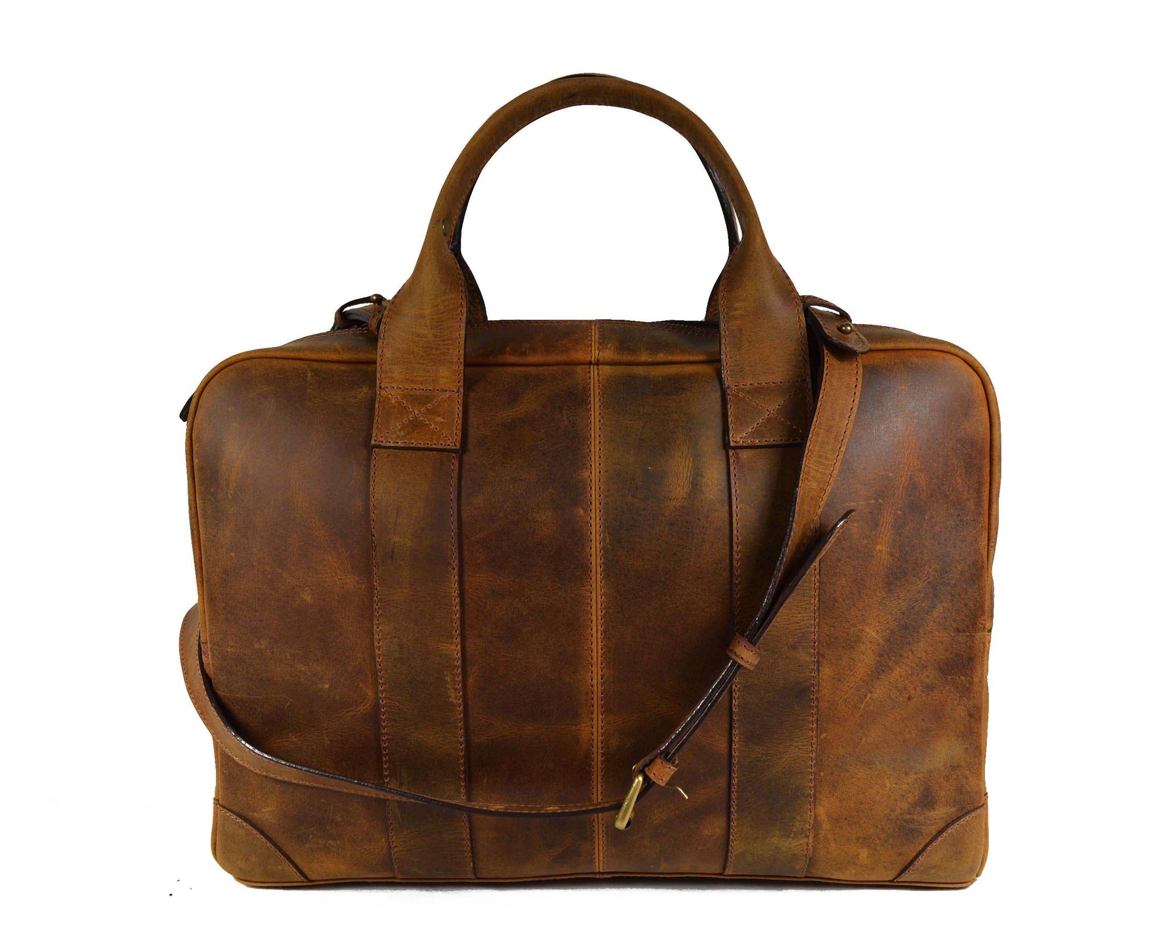 Picton Leather Office Bag - Caramel Brown