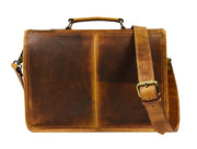 Fresno Leather Portfolio Bag - Caramel Brown