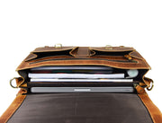 Cavendish Leather Office Bag - Caramel Brown