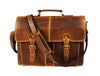 Cavendish Leather Office Bag - Caramel Brown