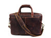 Clovis Leather Briefcase - Walnut Brown