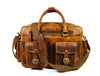 Leather Portfolio Bag - Caramel Brown