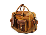 Leather Portfolio Bag - Caramel Brown