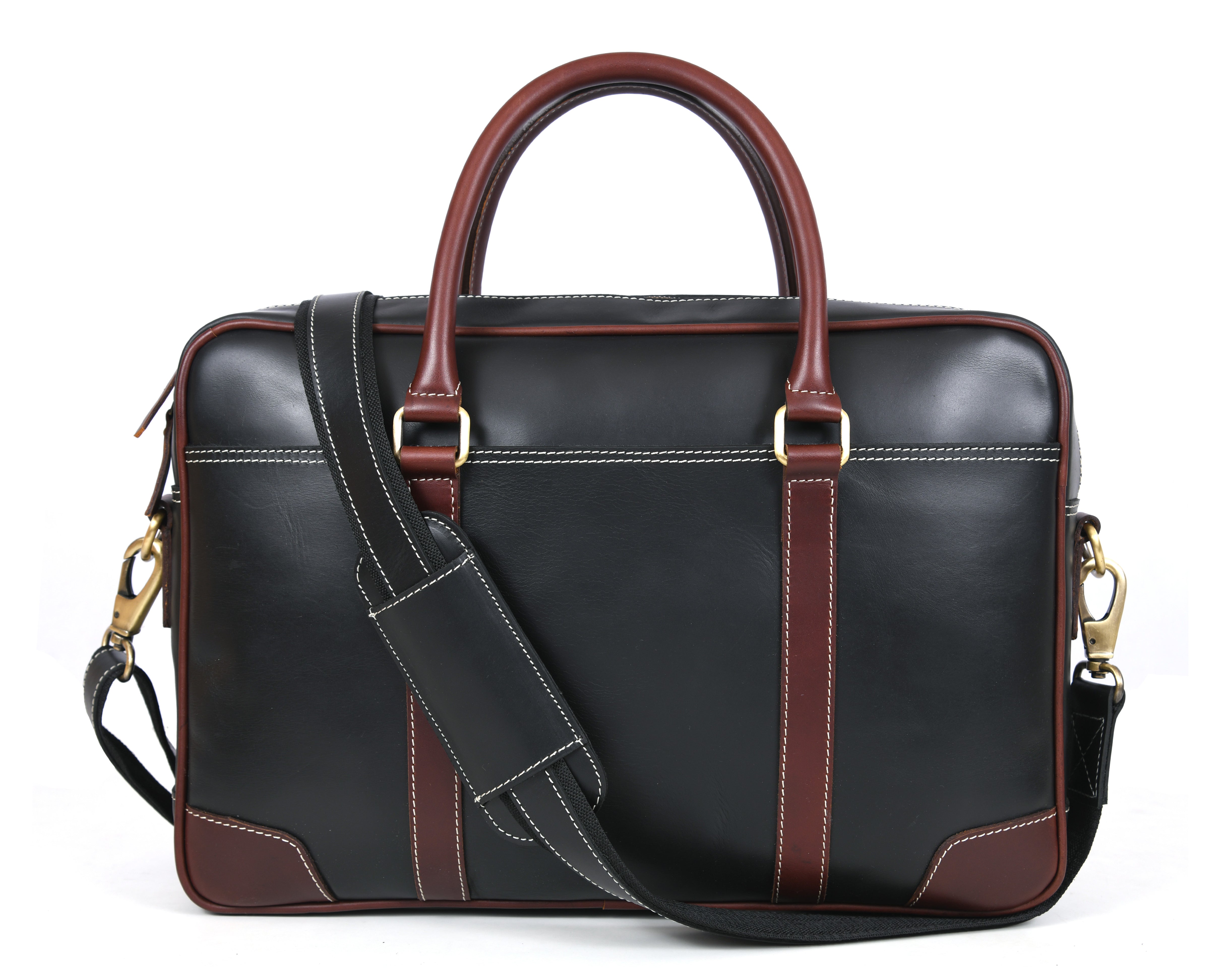 Reeds Leather Office Bag -  Raven Black