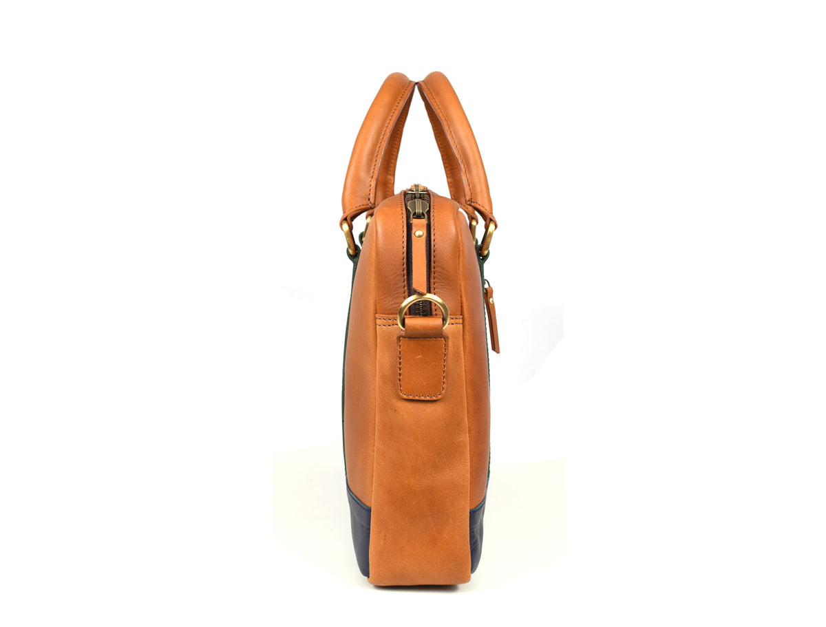 Tolredo Leather Leather Office Bag - Caramel Brown