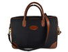 Provo Leather Canvas Portfolio Bag - Raven Black