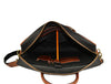 Provo Leather Canvas Portfolio Bag - Raven Black