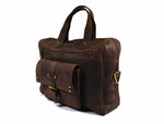 Lowell Leather Portfolio Bag  16" -  Walnut Brown