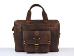 Lowell Leather Portfolio Bag  16" -  Walnut Brown