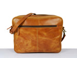 Elgin Leather Portfolio Bag - Caramel Brown