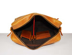 Elgin Leather Portfolio Bag - Caramel Brown