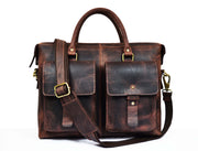 Berkeley Leather Portfolio Bag - Walnut Brown