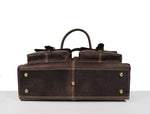 Nelson Leather Portfolio Bag - Walnut Brown