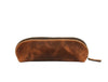 Vintage Leather Pencil Case - Stationery Pouch