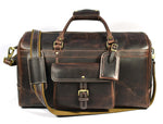 Dawson Leather Travel Bag - Walnut Brown.