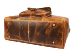 Dawson Leather Travel Bag - Walnut Brown.