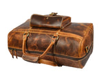 Dawson Leather Travel Bag - Walnut Brown.