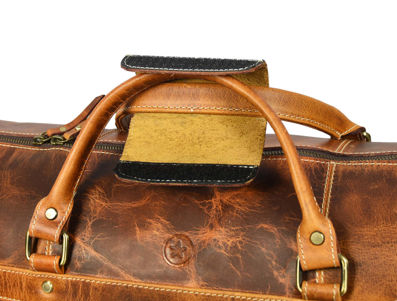 Dawson Leather Travel Bag - Walnut Brown.