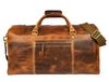 Dawson Leather Travel Bag - Walnut Brown.