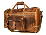 Dawson Leather Travel Bag - Walnut Brown.