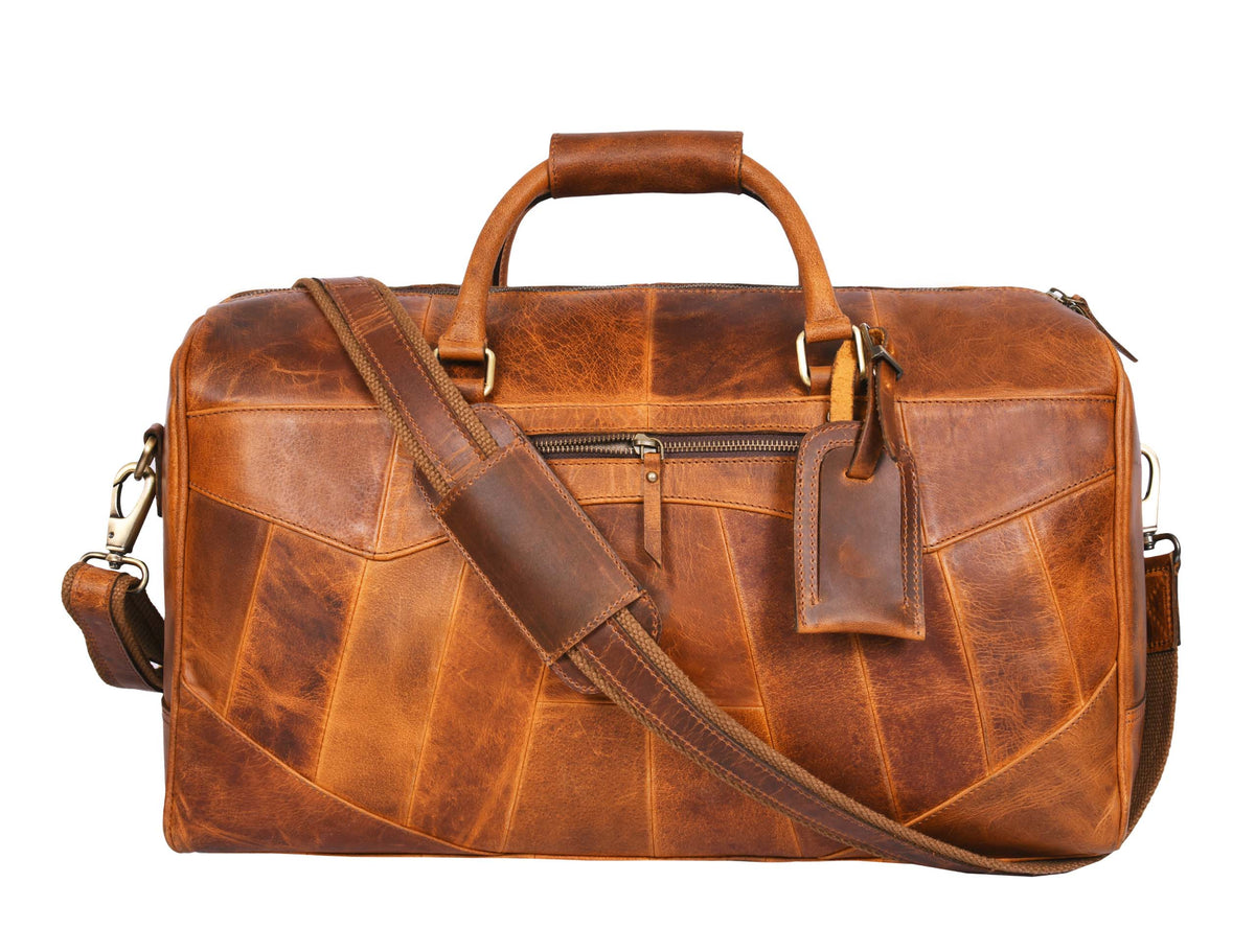 Leather Travel Bag -  Walnut Brown