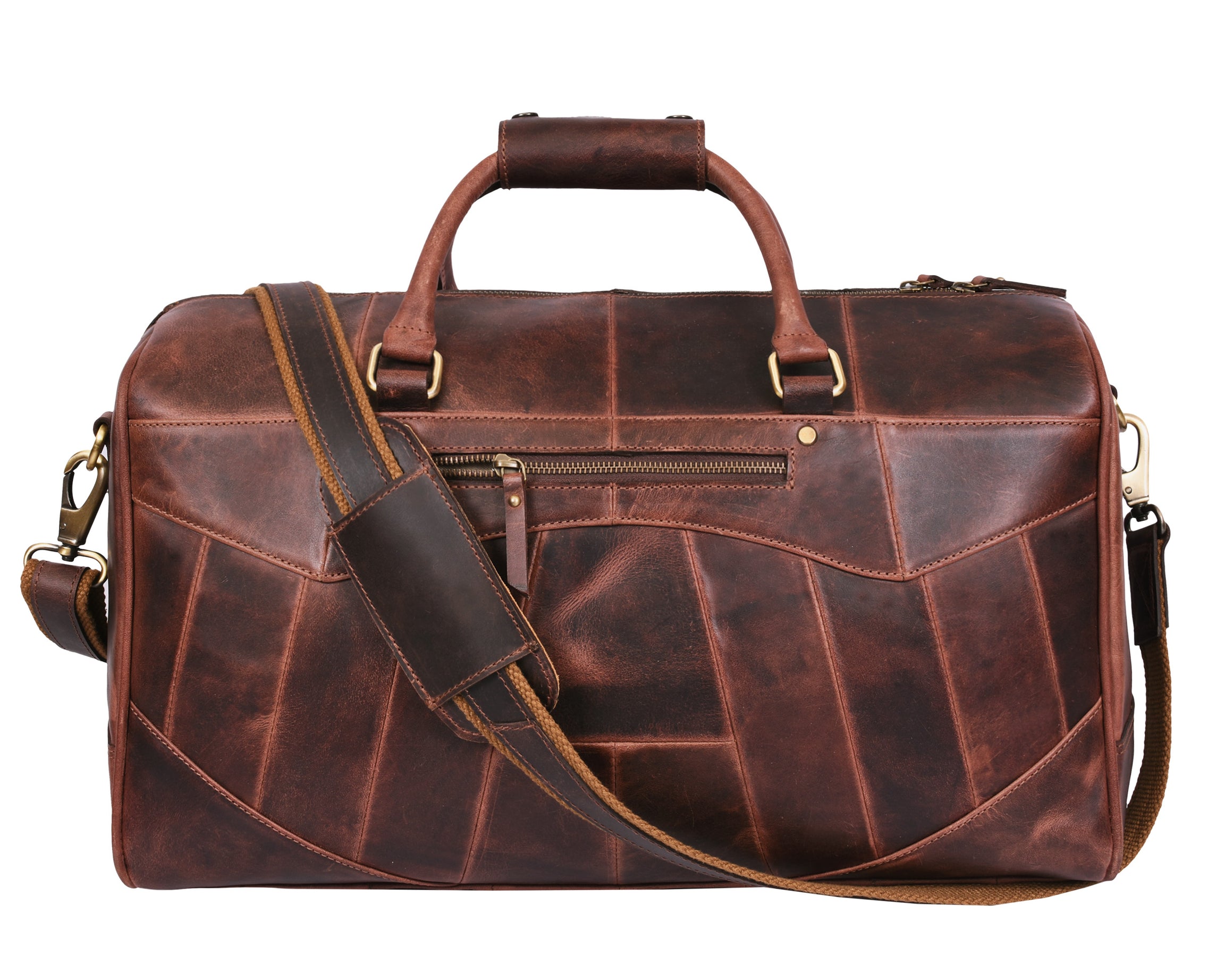 Leather Travel Bag -  Walnut Brown