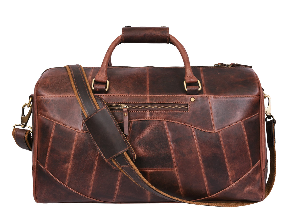 Leather Travel Bag -  Walnut Brown