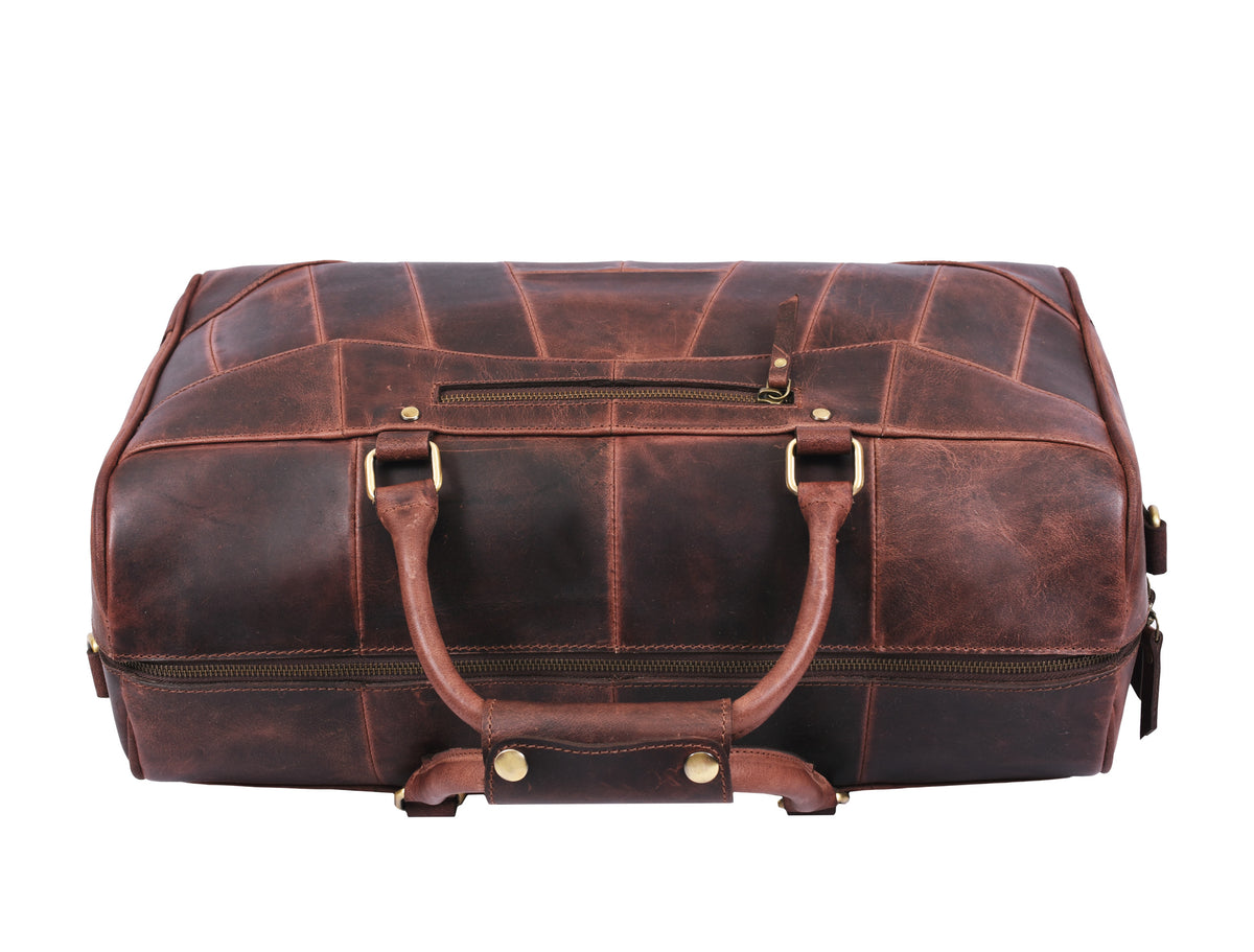 Leather Travel Bag -  Walnut Brown