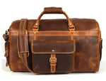 Souris Leather Travel Bag - Caramel Brown