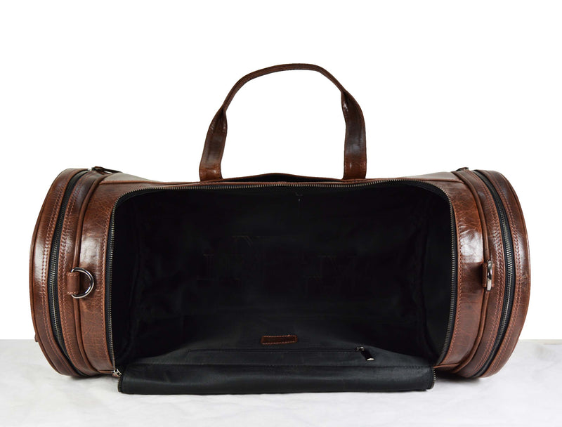 Iowa Leather Weekender Bag -  Umber Brown