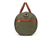 Leather Canvas Travel Bag - Green