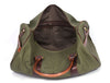 Leather Canvas Travel Bag - Green