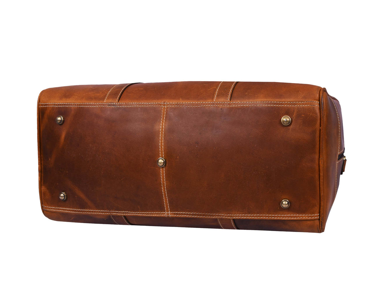 Walton Leather Travel Bag -  Caramel Brown