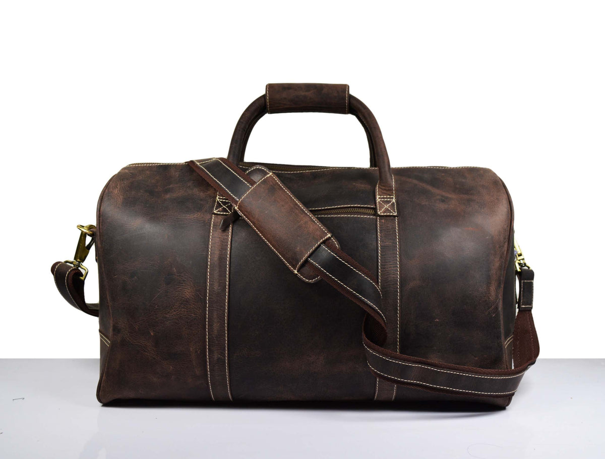Walton Leather Travel Bag - Walnut Brown