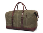 Tolredo Leather Canvas Duffel Bag - Green.