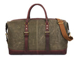 Tolredo Leather Canvas Duffel Bag - Green.