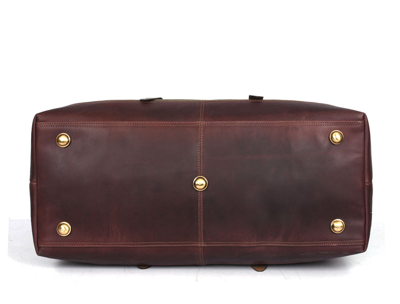 Tolredo Leather Canvas Duffel Bag - Green.
