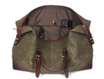 Tolredo Leather Canvas Duffel Bag - Green.