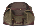 Tolredo Leather Canvas Duffel Bag - Green.
