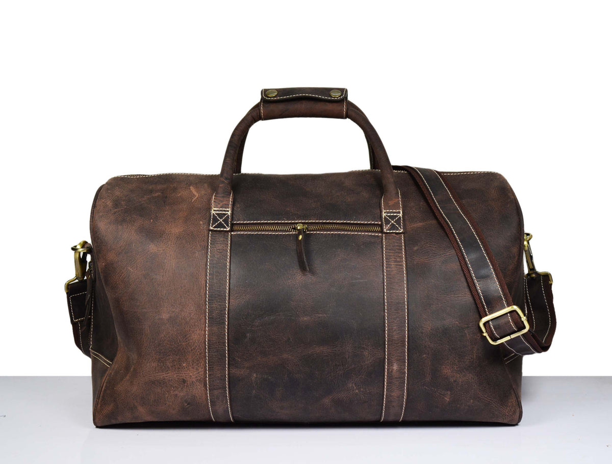 Walton Leather Travel Bag - Walnut Brown