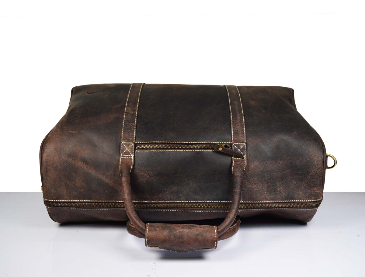 Walton Leather Travel Bag - Walnut Brown