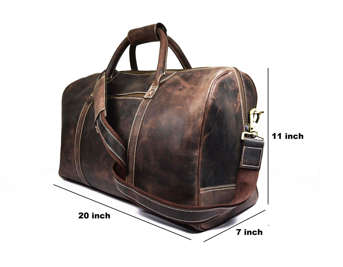 Walton Leather Travel Bag - Walnut Brown