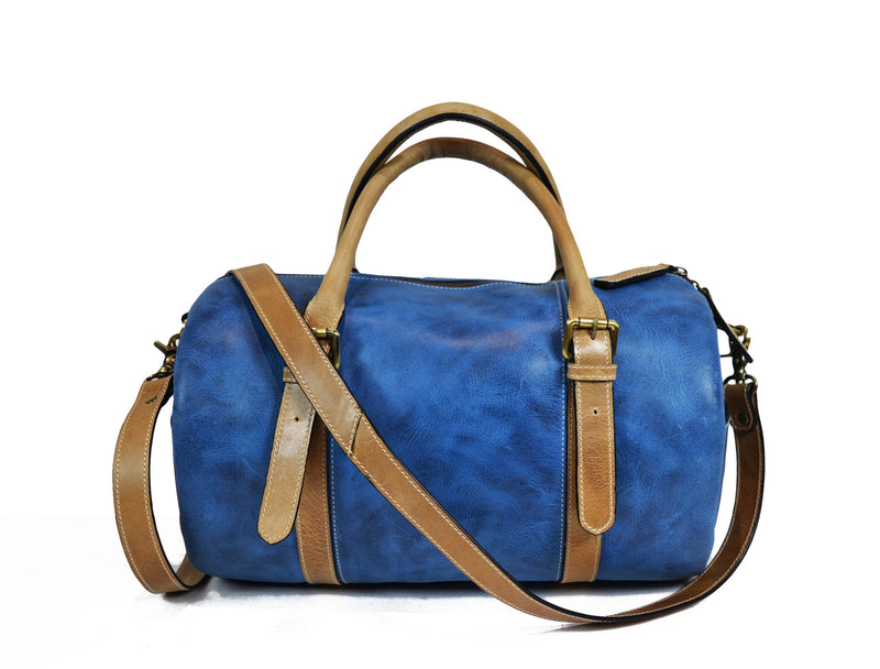 Tolredo Leather Travel Bag - Blue