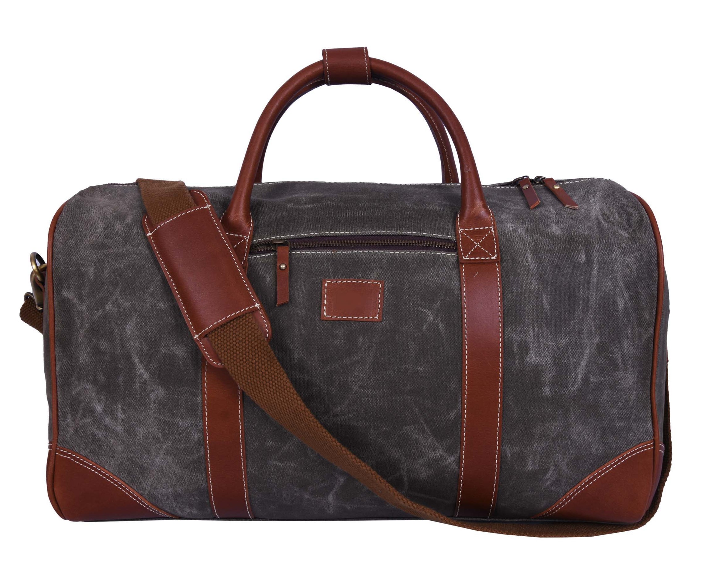 Daniel Leather Canvas Travel Bag