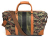 Tolredo Leather Canvas Duffel Bag - Camo Green