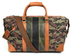 Tolredo Leather Canvas Duffel Bag - Camo Green